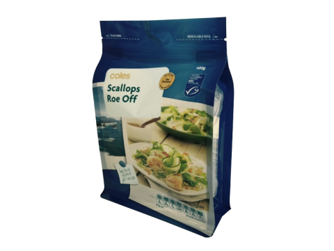box pouch, seafood packaging, flat bottom pouch